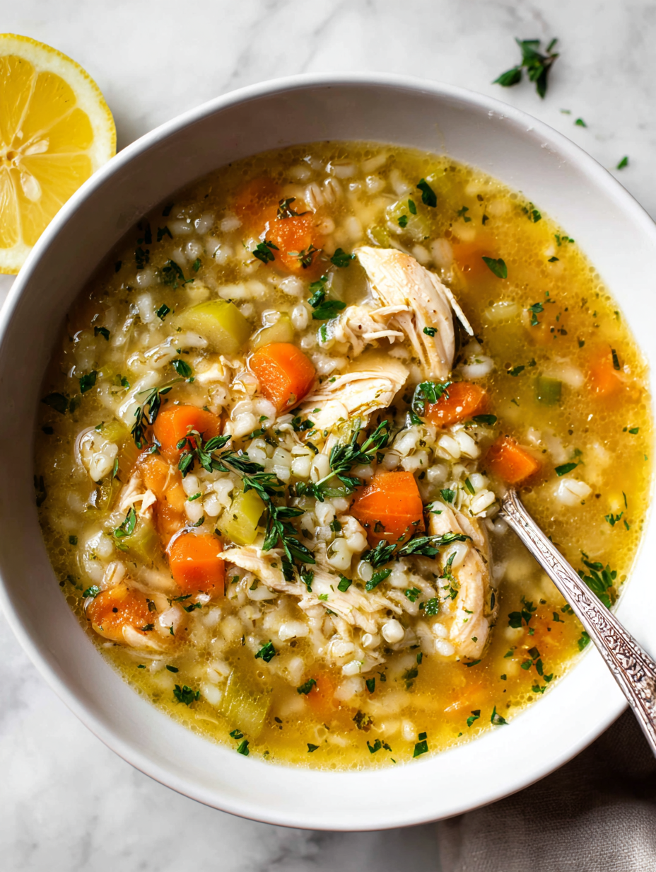 Crockpot Chicken Barley Soup Recipe